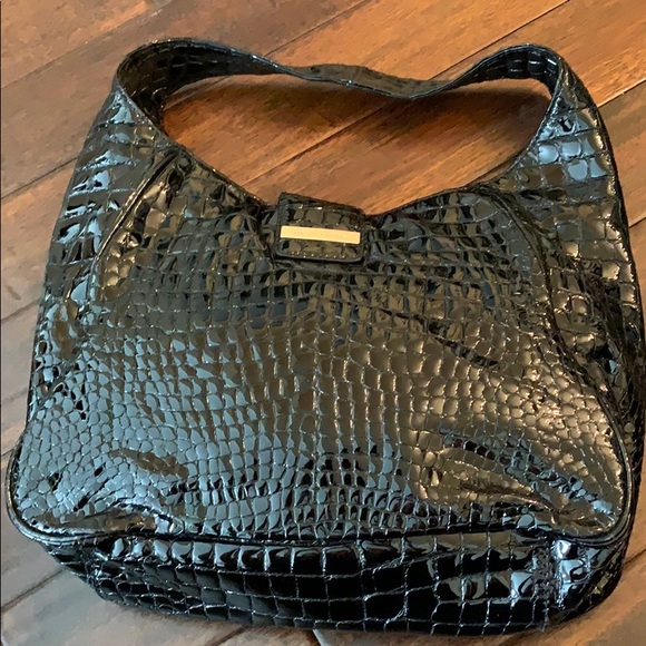 Michael Kors Black Patent Hobo Bag EUC! - Picture 3 of 10